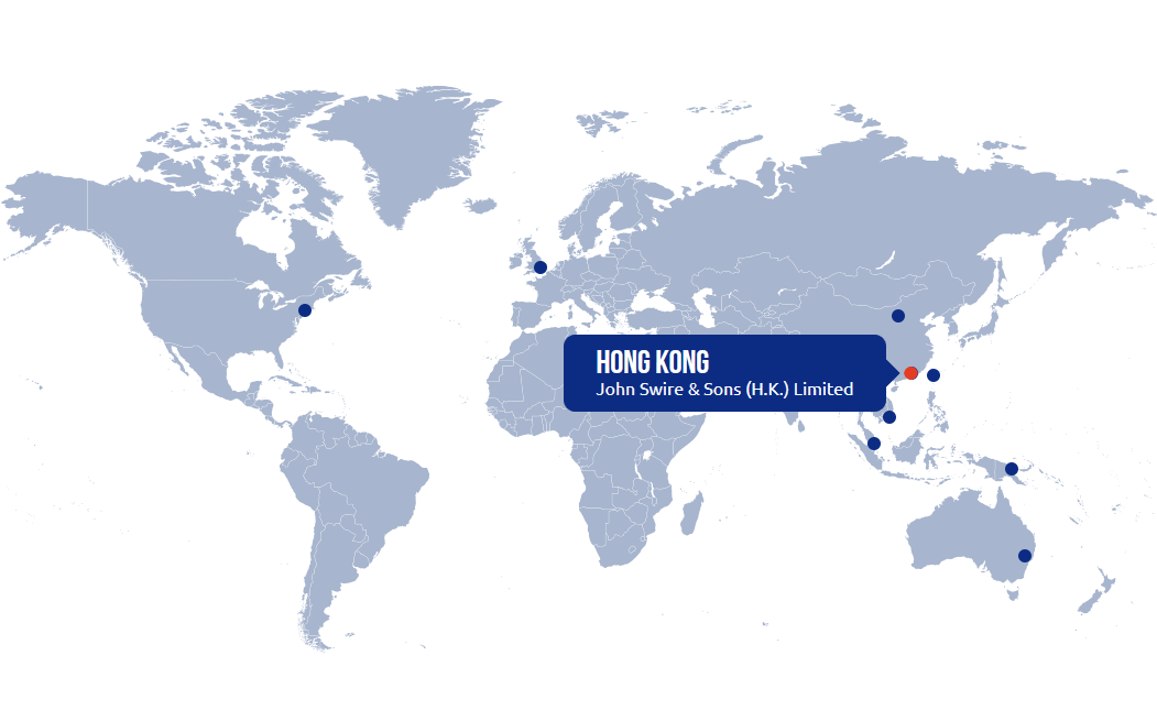 World Map - Hong Kong