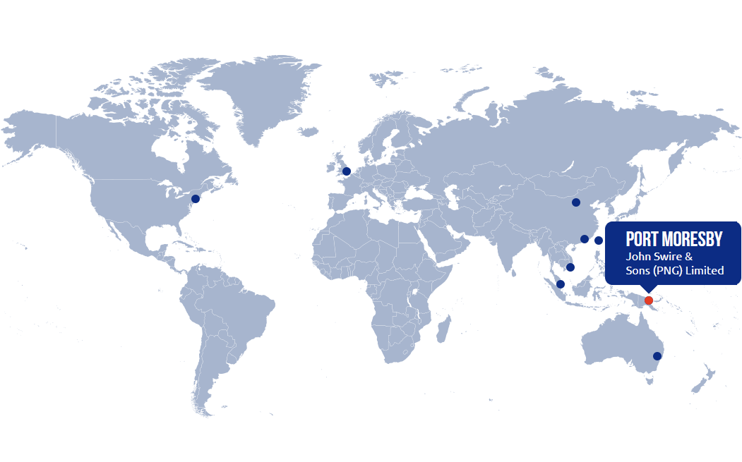 World Map - Port Moresby