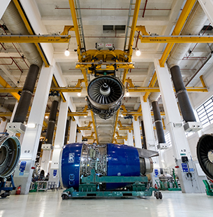 TEXL specialises in full overhaul, engine test and component repair services for GE90 series engines