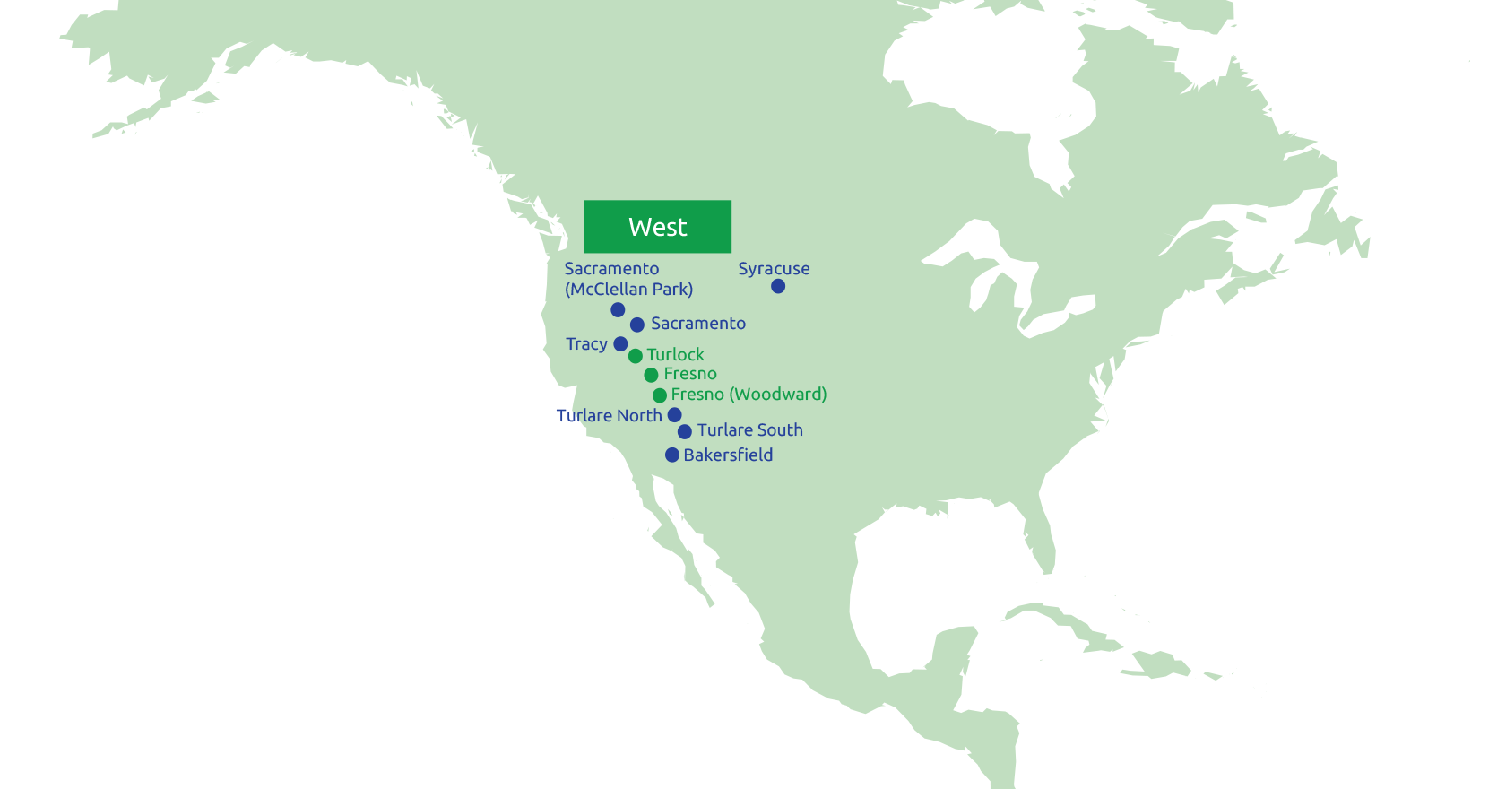 North America Map: West